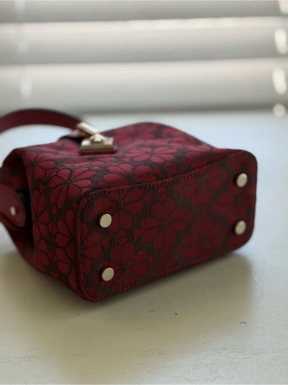 Kate Spade Remedy Spade Flower Small Top Handle Bag Red NWT